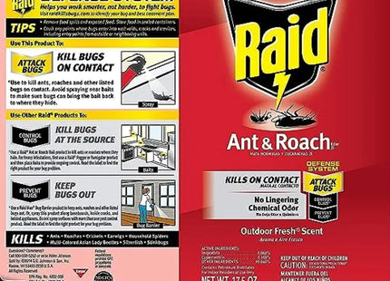 a close up of a package of raid insect and roach