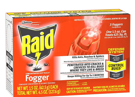raid insect fogger, 3 5 oz