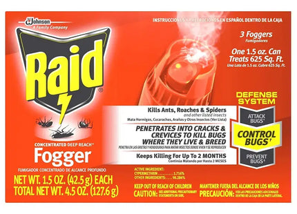 a close up of a package of raid bugger