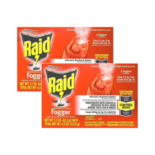 Raid Concentrated Deep Reach Pest Killer & Roach Fogger Aero 3 x 1.5oz (2 Pack) - Household Supplies > Insect Grub