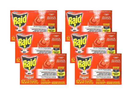 Raid Concentrated Deep Reach Pest Killer & Roach Fogger Aero 3 x 1.5oz (6 Pack) - Household Supplies > Insect Grub