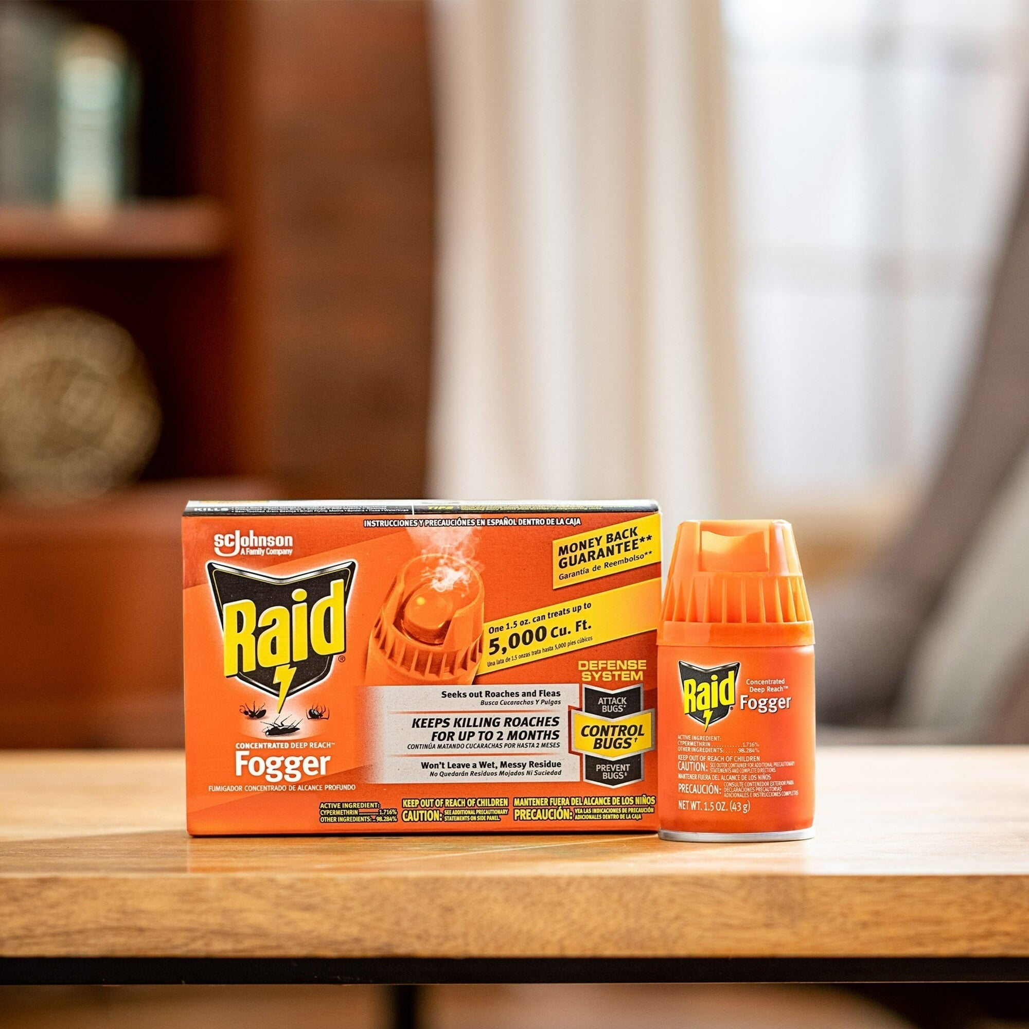 thumbnail image 2 of Raid Concentrated Deep Fogger Insect Killer - 1.5 Oz, 4 Pack - Kills Spiders, Roaches, Flies 2 of 5