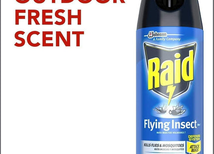 Raid Flying Insect Killer Formula Outdoor Fresh Scent Aerosol 15 oz (6 Pack) - Household Supplies > & Grub Control