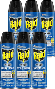 Raid Flying Insect Killer Formula Outdoor Fresh Scent Aerosol 15 oz (6 Pack) - Household Supplies > & Grub Control