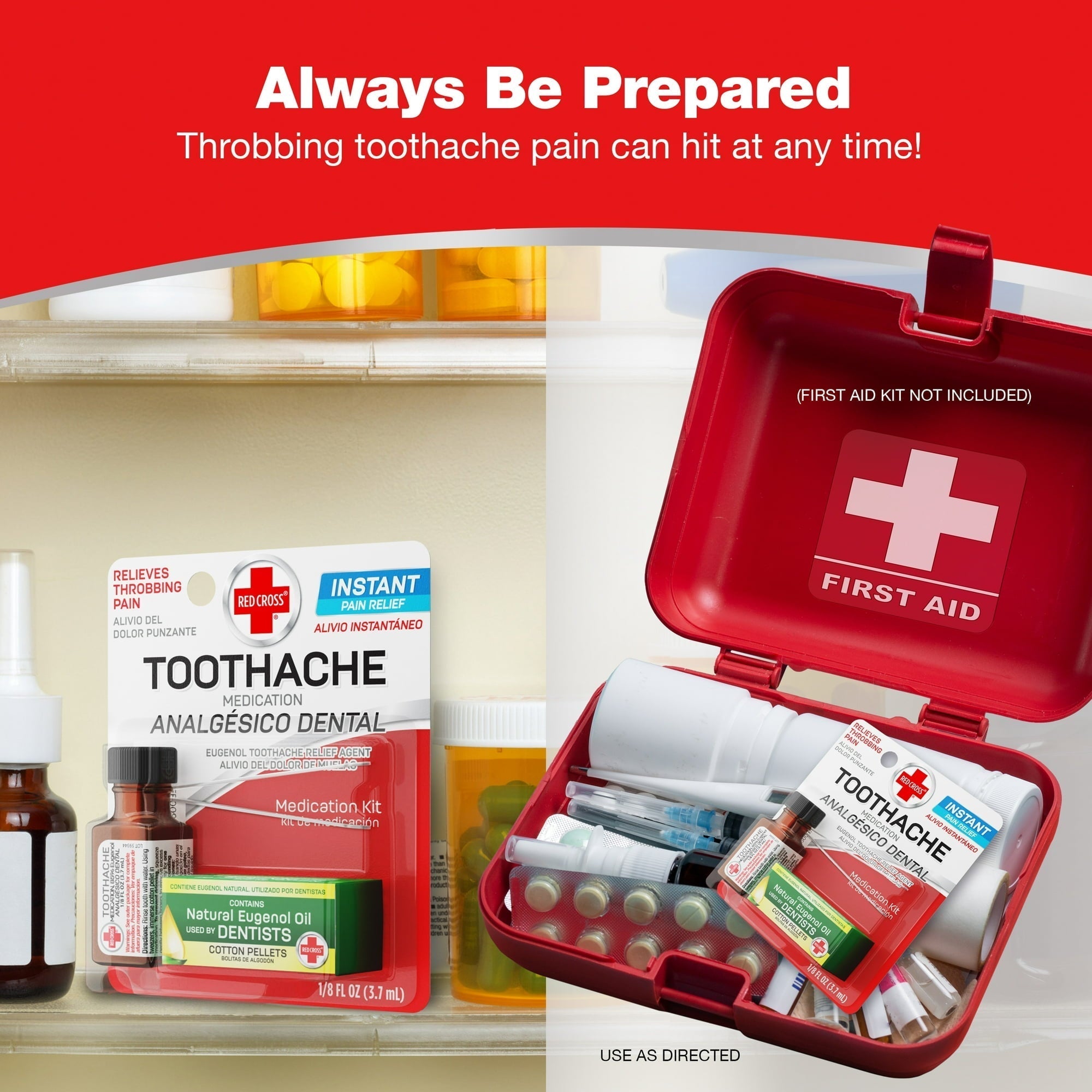 Toothache Red Red Cross Toothache Complete Medication Kit 0.125 Fl Oz – High Mart