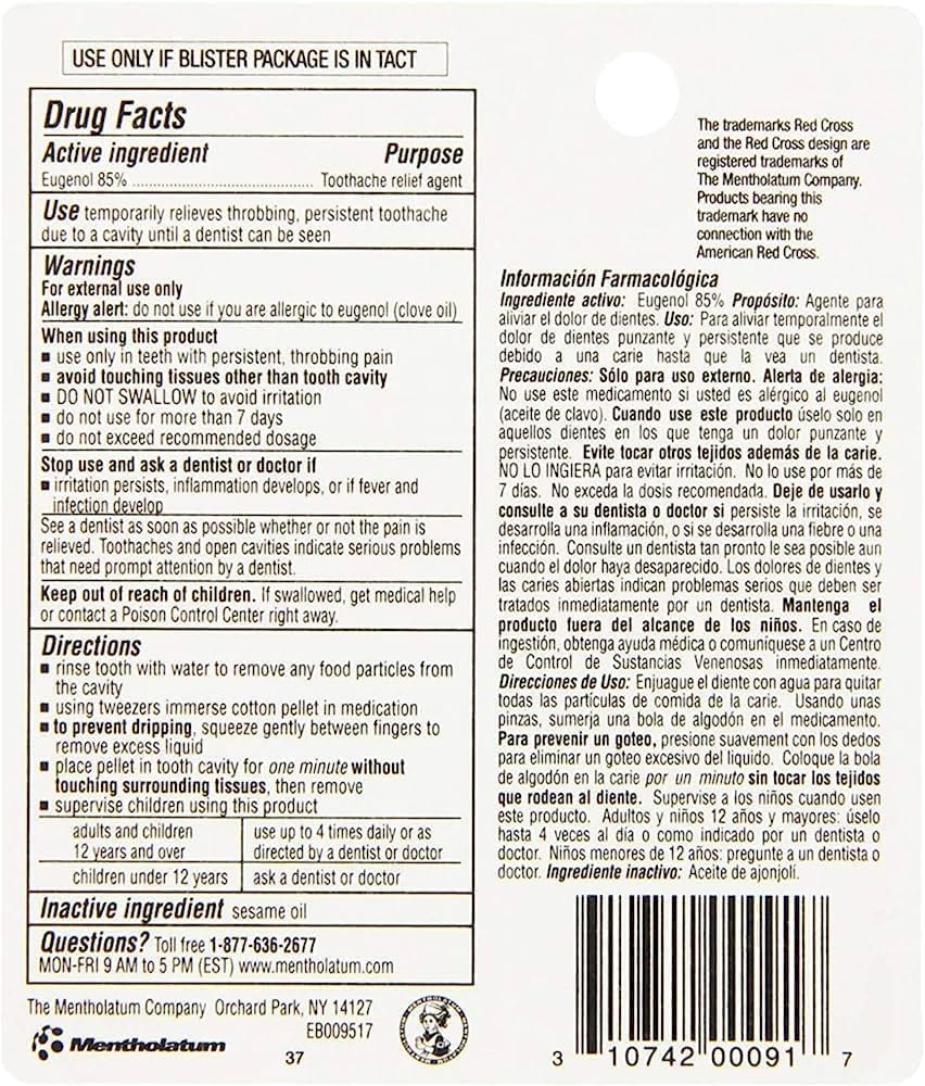 Toothache Red Red Cross Toothache Complete Medication Kit 0.125 Fl Oz – High Mart