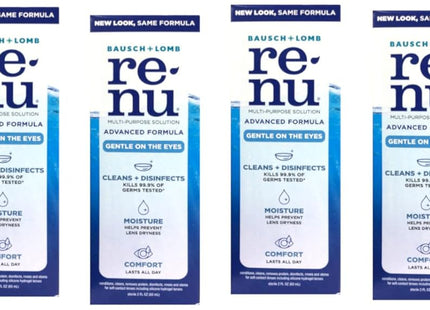 Renu Contact Lens Solution Triple Disinfectant Cleaning 2 Floz (12 Pack) - Personal Care > Vision