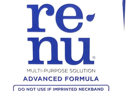 a close up of a box of re nu advanced formula