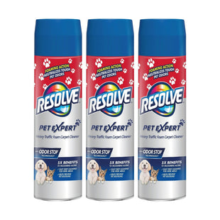 RESOLVE Pet High Traffic Foam Carpet & Upholstery Cleaner Aerosol 22oz (3 Pack) - Supplies > Dog Odor Stain Removal