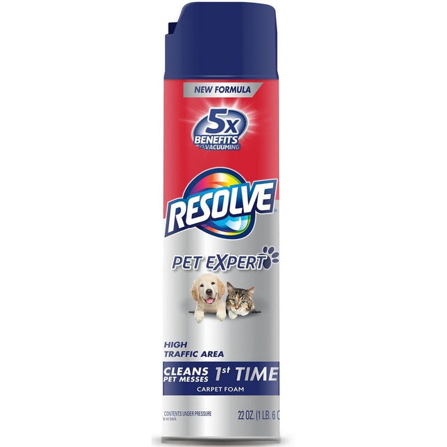 RESOLVE Pet High Traffic Foam Carpet & Upholstery Cleaner Aerosol 22oz - Supplies > Dog Odor Stain Removal