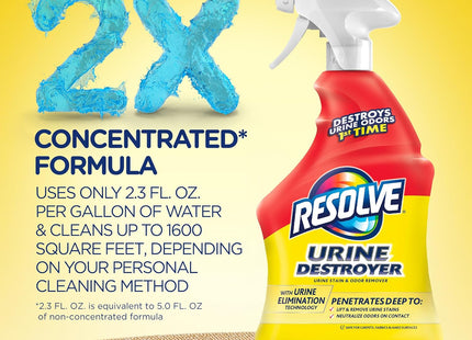 Resolve Urine Destroyer Spray Stain & Odor Remover Carpet Cleaner 32oz (3 Pack) - Pet Supplies > Dog Removal