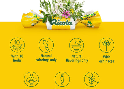 Ricola Honey Lemon with Echinacea Herbal Cough Throat Drops 19ct (6 Pack) - Health Care > Coughing & Sore Throats Cold