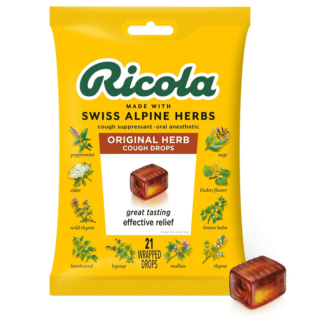 Ricola Origina Natural Swiss Herb Cough Suppressant Throat Drops 21ct (48 Pack) - Health Care > Coughing & Sore Throats