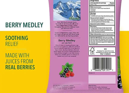 a close up of a bag of berries with a label on it