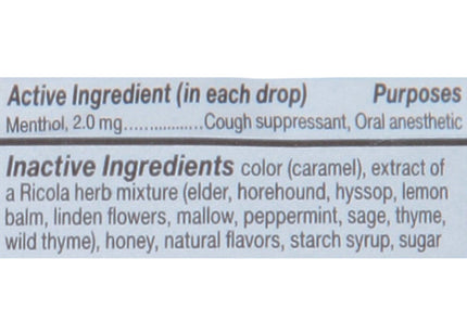 Ricola Honey Herb Herbal Cough Suppressant Throat Drops 24ct Bag (12 Pack) - Health Care > Coughing & Sore Throats Cold