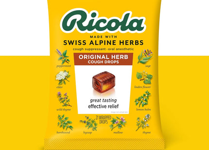 Ricola Origina Natural Swiss Herb Cough Suppressant Throat Drops 21ct (2 Pack) - Health Care > Coughing & Sore Throats