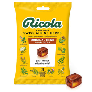 Ricola Origina Natural Swiss Herb Cough Suppressant Throat Drops 21ct (12 Pack) - Health Care > Coughing & Sore Throats