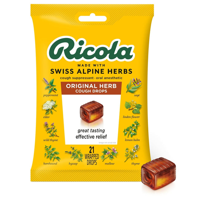 Ricola Origina Natural Swiss Herb Cough Suppressant Throat Drops 21ct (12 Pack) - Health Care > Coughing & Sore Throats