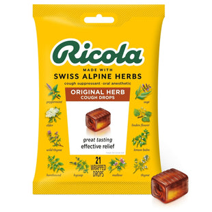 Ricola Origina Natural Swiss Herb Cough Suppressant Throat Drops 21ct - Health Care > Coughing & Sore Throats Cold Flu