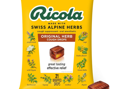 Ricola Origina Natural Swiss Herb Cough Suppressant Throat Drops 21ct (4 Pack) - Health Care > Coughing & Sore Throats