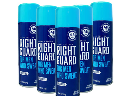 Right Guard Sport Antiperspirant Deodorant Aerosol Spray Unscented 6oz (5 Pack) - Personal Care > Bath & Body