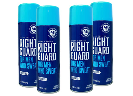 Right Guard Sport Antiperspirant Deodorant Aerosol Spray Unscented 6oz (4 Pack) - Personal Care > Bath & Body