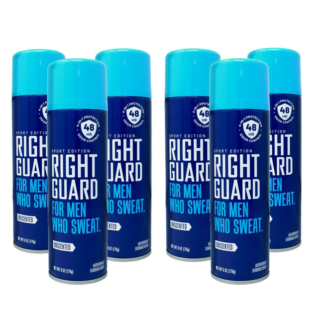 Right Guard Sport Antiperspirant Deodorant Aerosol Spray Unscented 6oz (6 Pack) - Personal Care > Bath & Body