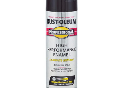 Rust-Oleum Professional High Performance Gloss Spray Paint Black 15oz - Interior & Exterior