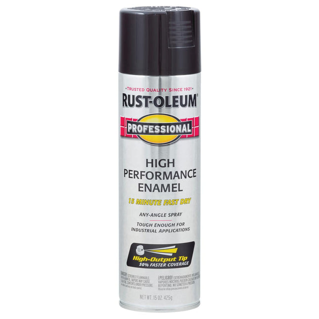 Rust-Oleum Professional High Performance Gloss Spray Paint Black 15oz - Interior & Exterior