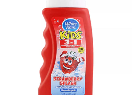 White Rain Kids 3 In 1 Family Size, Tear Free, Strawberry Splash, Shampoo Conditioner body Wash, 12 Fl Oz (Pack Of 6)