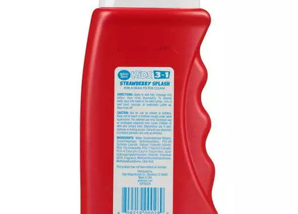 White Rain Kids 3 In 1 Family Size, Tear Free, Strawberry Splash, Shampoo Conditioner body Wash, 12 Fl Oz (Pack Of 6)