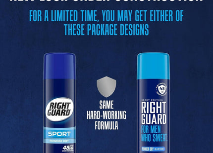 Right Guard Sport Antiperspirant Deodorant Aerosol Spray Powder Dry 6 Oz