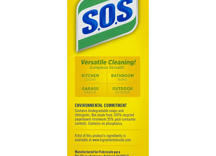 S.O.S Steel Wool Soap Pads Scrubbers Lemon Fresh Scent 10ct (2 Pack) - Household Supplies > Cleaning Sponges & Scouring