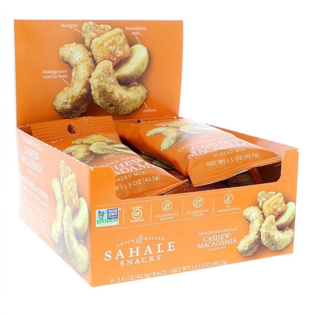 Sahale Snacks Tangerine Vanilla Cashew-Macadamia Glazed Mix 1.5oz (6 Pack) - Food & Beverages > Baking Desserts Nuts