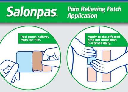 Salonpas Pain Relieving Patch for and Muscle Soreness 60ct (12 Pack) - Health Care > Over-the-Counter Medication &