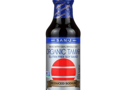 San J Tamari Soy Sauce Organic Reduced Sodium 10 Floz (12 Pack) - Food & Beverages > Condiments Sauces