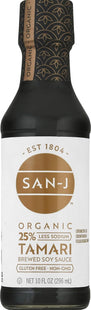 San J Tamari Soy Sauce Organic Reduced Sodium 10 Floz (12 Pack) - Food & Beverages > Condiments Sauces