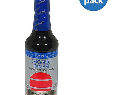 San J Tamari Soy Sauce Organic Reduced Sodium 10 Floz (6 Pack) - Food & Beverages > Condiments Sauces