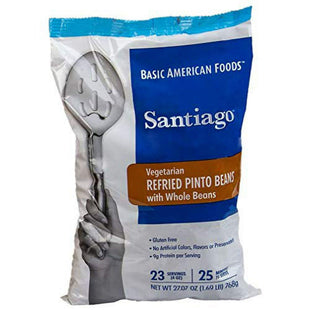 Santiago Vegetarian Refried Pinto Beans with Whole Mix 27.09oz - Food & Beverages > Prepared Ready Meals Pulses