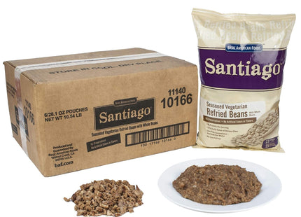 Santiago Vegetarian Refried Pinto Beans with Whole Mix 27.09oz - Food & Beverages > Prepared Ready Meals Pulses