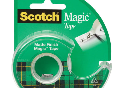 Scotch Magic Tape W/Refillable Dispenser Clear 1/2’’ x 450’’ (2 Pack) - Office Supplies > Stationery Correction Fluid &