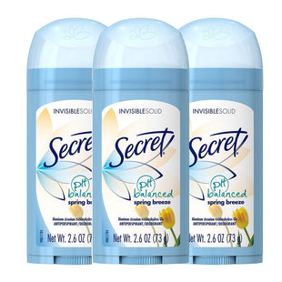 Secret Invisible Solid Antiperspirant Deodorant Spring Breeze 2.6oz (3 Pack) - Personal Care > Bath & Body