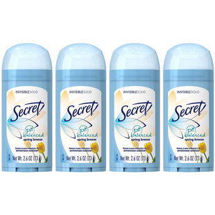 Secret Invisible Solid Antiperspirant Deodorant Spring Breeze 2.6oz (4 Pack) - Personal Care > Bath & Body