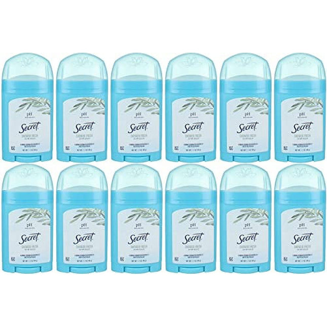 Secret Wide Solid Antiperspirant Deodorant Shower Fresh Stick 1.7oz (12 Pack) - Personal Care > Bath & Body
