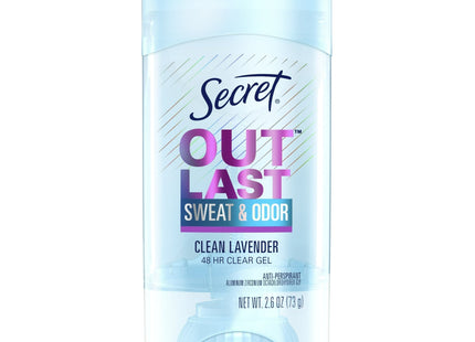 Secret Women Outlast Clear Gel Antiperspirant & Deodorant Lavender 2.6oz (2 Pack) - Personal Care > Bath Body