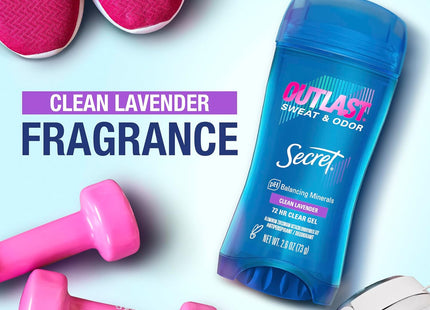 Secret Women Outlast Clear Gel Antiperspirant & Deodorant Lavender 2.6oz - Personal Care > Bath Body Anti-Perspirant