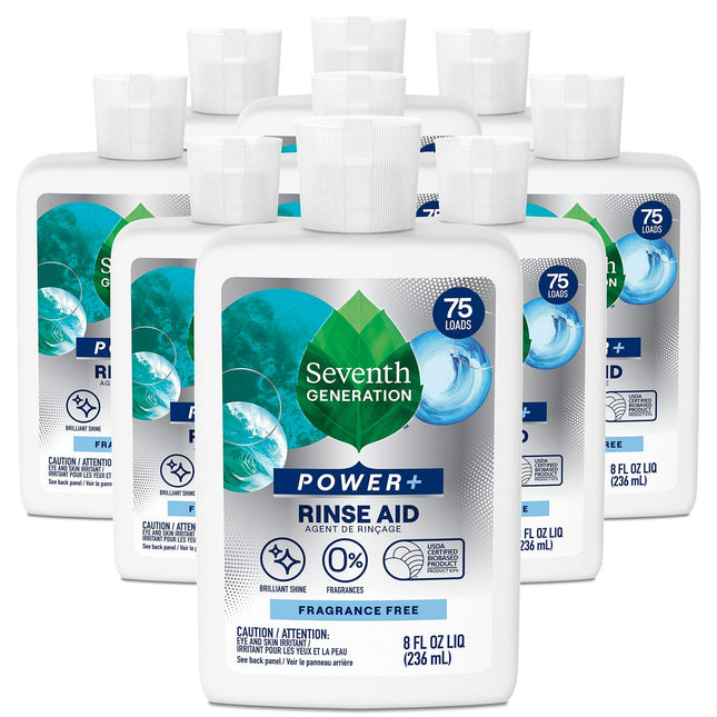 Seventh Generation Dishwasher Rinse Aid Free and Clear Fragrance 8oz (9 Pack) - Household Supplies > Cleaning Products