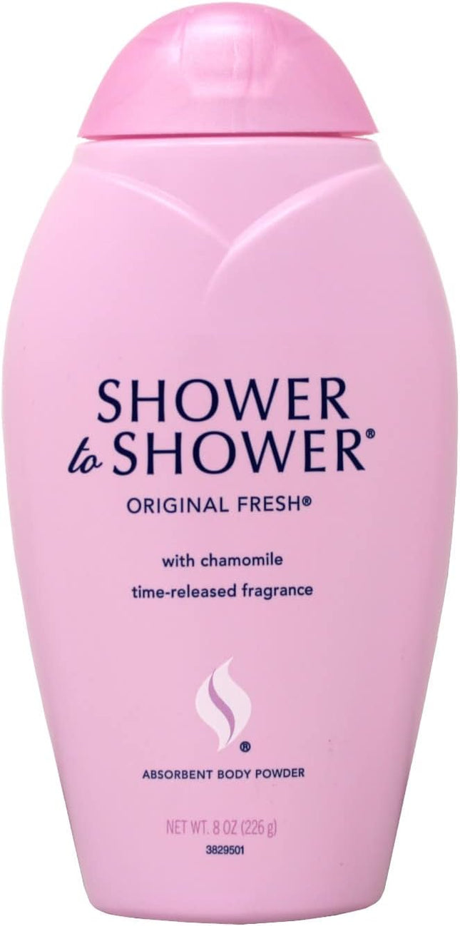 Shower to Original Fresh Absorbent Body Powder 8oz (12 Pack) - Personal Care > Skin Powders