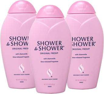 Shower to Original Fresh Absorbent Body Powder 8oz (3 Pack) - Personal Care > Skin Powders