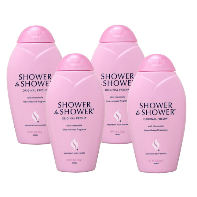 Shower to Original Fresh Absorbent Body Powder 8oz (4 Pack) - Personal Care > Skin Powders